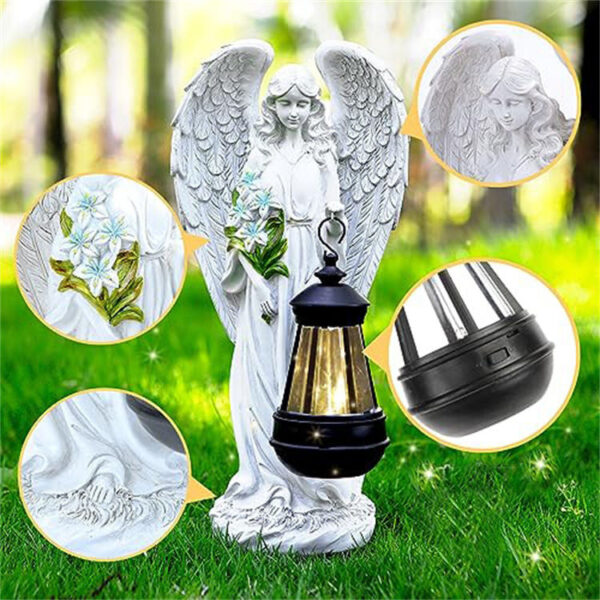 H8632bbc979b04c049566bb6c7ca19ced5 KOMI Resin Angel Home Decoration Outdoor Garden Landscape Decor Lawn Garden Solar Lamp Resin Crafts Gifts for Home Accessories