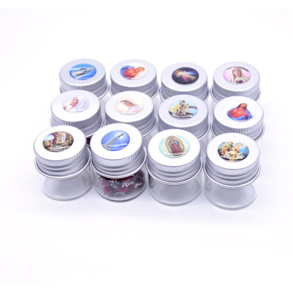 H8c2f0ba4488d4ed58f4b308a49988cd4z KOMI Baptism Rosary Holy Glass Bottle Mini Rosary Bracelet Necklace Bottles Empty Jewelry Gift for Gifts Packing(No Rosary)