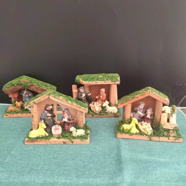 KOMI New Jesus Cabin Birth Manger Set Gift Christmas Decorations