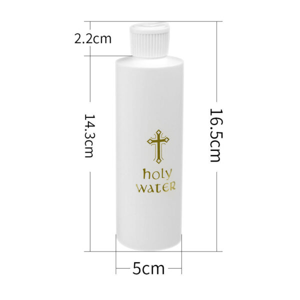 H97bde71146db4f81acedd2c59da80e0aj Komi Wholesales Religious Supplies Plastic Cross Easter Flip Top Cap Holy Water Bottle Plastic Crafts