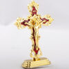KOMI Gold Plated Multicolor Enamel Cross Display for Home Decoration Crucifix Cross for Religious Prayer Baptism Craft Gifts