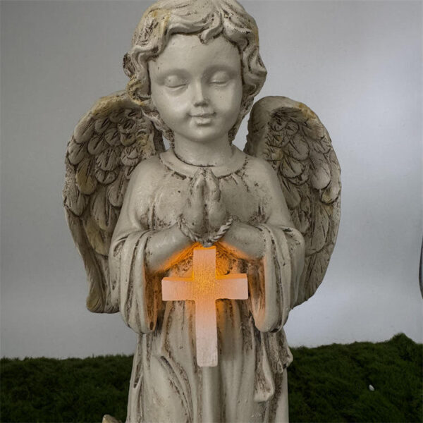 H9c7ba8849e4c4bd4a04f3a08f28f1b2dL KOMI Sun Angel Cemetery Decoration Monument Courtyard Lawn Garden Decoration Resin Prayer Decoration