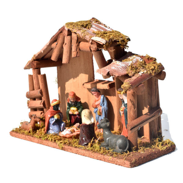 H9e8d28a916774101a901b92a4c09e4c40 KOMI Nativity Manger Ornament House Holiday Religious Ornament Jesus Christmas Ornament