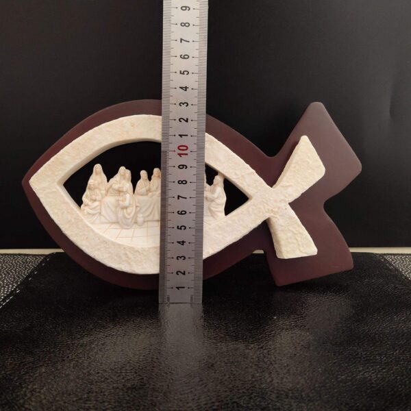 KOMI Fish the Last Supper Dinner Decoration Exquisite Resin Home Table Religious Dinner Decoration