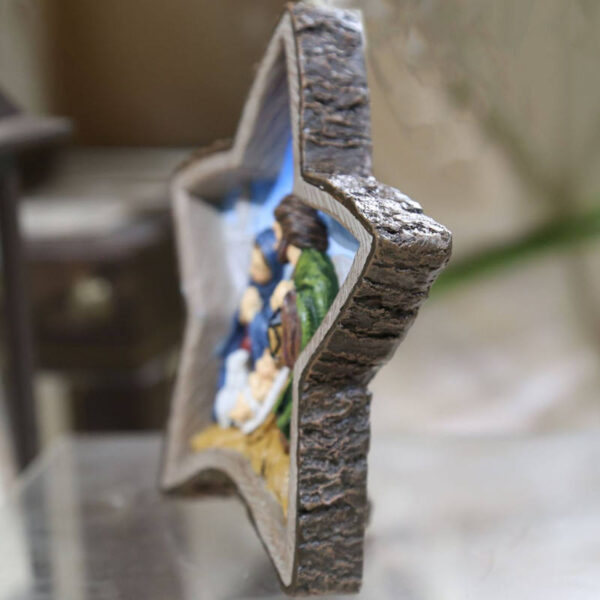 KOMI Christmas Home Decoration Gift Religious Madonna Manger Group Resin Crafts Party Baptism Garden Gift for Men Women