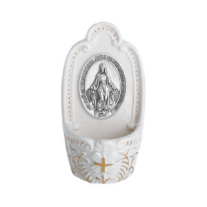 Personalized Ceramic Jesus Christ Religious Catholic Wholesale Pics Pattern Hanging Holy Water Font