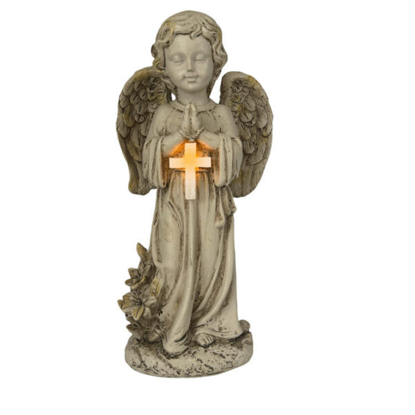 Hb57abafb87ea4a38b731980f92733617X KOMI Sun Angel Cemetery Decoration Monument Courtyard Lawn Garden Decoration Resin Prayer Decoration