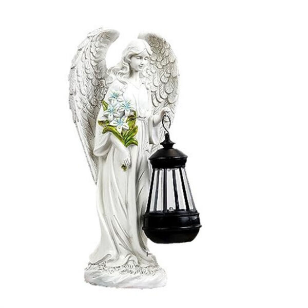 Hb717ab81efbe42eea27273340661c84fG KOMI Resin Angel Home Decoration Outdoor Garden Landscape Decor Lawn Garden Solar Lamp Resin Crafts Gifts for Home Accessories