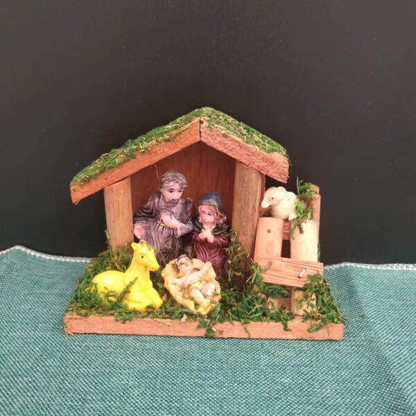 KOMI New Jesus Cabin Birth Manger Set Gift Christmas Decorations
