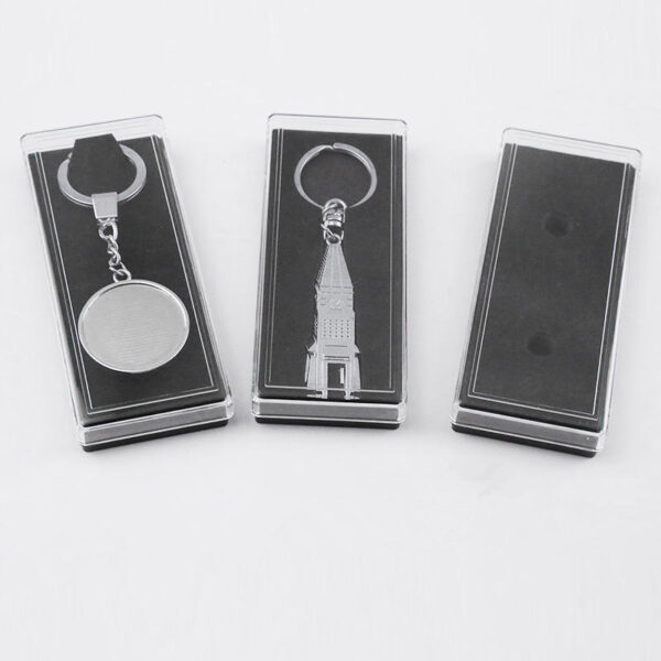 Hbebefe5417e64628847e9591af8b58f8L KOMI Rectangular Keychain Packaging Box Pure Raw Material High Transparent Plastic Box Cover