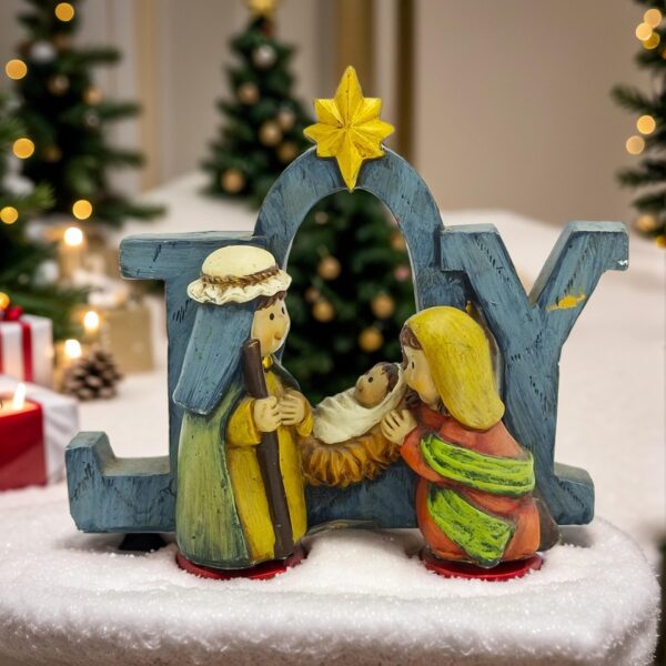 KOMI New Blessing Manger Group Character Decoration Christmas Home Gift Resin Craft