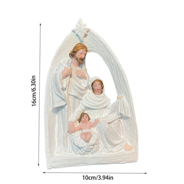 Hc2704dd578624a1a91a53cda23b63acbq KOMI Christmas Polyresin Manger Nativity Craft Religion Holy Family Resin Craft Gift Joseph Mary Jesus in Manger Home Decoration