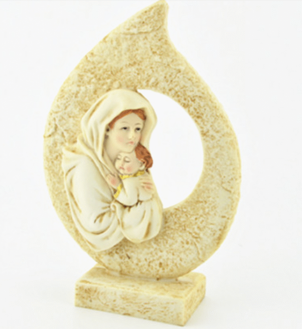 Hc7c12b0a333644638c21c6d8abb6a221S KOMI Wholesale Jesus Virgin Mary Child Family Baptism Decoration Wings Sculpture Decoration Religious Resin Crafts Gifts