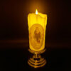 KOMI LED Electronic Wax Night Light 18.5X7cm Flameless Candles Lights by Switch Button Control Led Battery Light Plastic Crafts