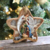 Hcd9b68f656a54f7aa50cfbdaad68c0ebY KOMI Christmas Garden Home Decoration Table Decor Star Resin Craft Angel Holy Family Jesus Nativity in Manger Figurine for Gift