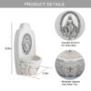 Personalized Ceramic Jesus Christ Religious Catholic Wholesale Pics Pattern Hanging Holy Water Font