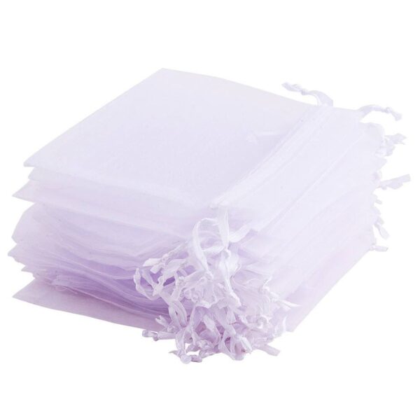 Hd6ab04c72a01432aaa783cabee3c3d88G KOMI 50Pcs 4"x6"(10x15cm) Sheer Drawstring Organza Bags Transparent Organza Jewelry Pouches Bag for Wedding Party Gift Bags