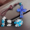 Hdcdc50443c834ba08b216b65185f2c75H Colored Crystal Jesus Cross Car Pendant Car Interior Decoration Pendant