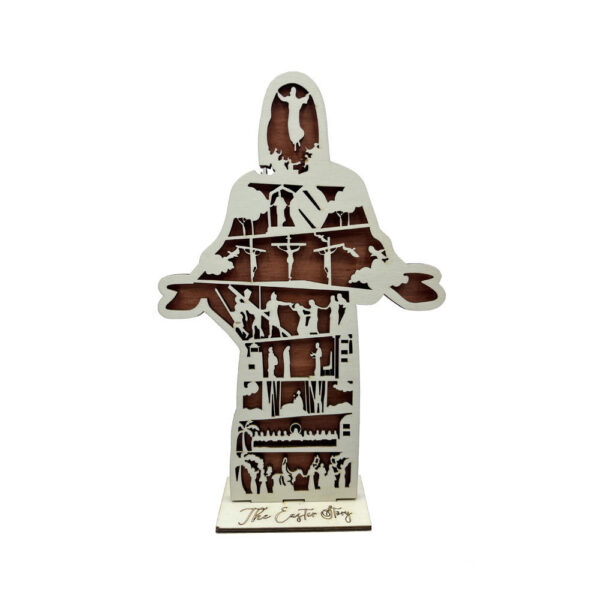 Hdf105999a37d4b96990f38e9a458d271l KOMI Easter Story Decoration Jesus Decorated Home Wooden Crafts Decoration