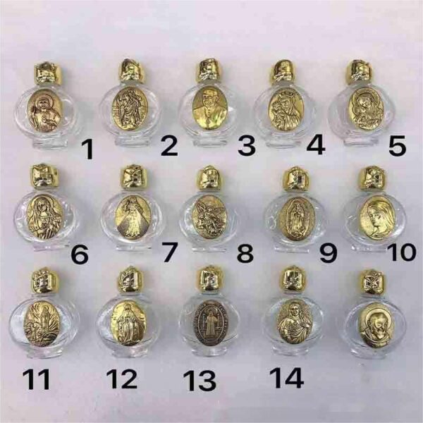 He1c44c3a53914ad6be9510fd8482bf86k New Portable Rose Optional Patternsl Crystal Glass Alloy Relief Icon Travel Special Holy Water Bottle Catholic Holy Object