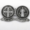 He4e61fc36816405f88e2d582f9ab40fal KOMI Antique Silver Saint Benedict Cross Medal for Wall Table Display St Benedict Blessing Craft Gift for Home Decoration Gifts