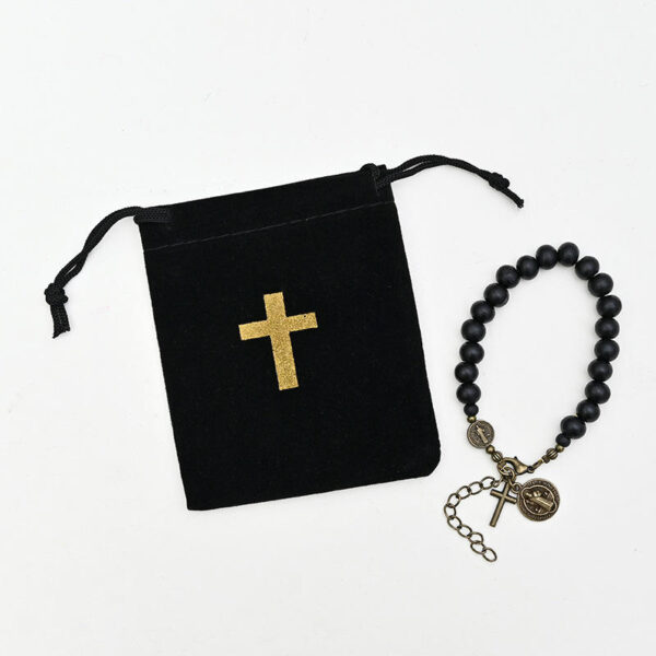 Hf11bec19e3744a248de4f55e95108a128 KOMI Black Flannelette Bag Jewelry Gift Storage Bag Cross Jewelry Drawstring Pocket Bag