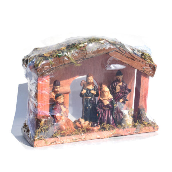 KOMI New Nativity Manger with Christmas Decorations Manger House Characters Holiday Home Decoration