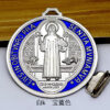 KOMI New Hot Sale Saint Benedict Pendant Round Religious Metal Crafts Pendant