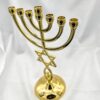 Hf54140c635c34ae880a62274f20b68675 KOMI Candlestick Ornaments Christmas Hanukkah Candlestick Ornaments 7 Gold-plated Jewish Candlesticks