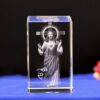 Creative 3D Crystal Carving Jesus Cross Transparent Crystal Crafts Home Crystal Ornaments 5*5*8cm Factory Wholesale