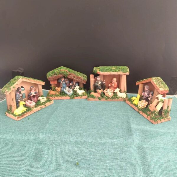 KOMI New Jesus Cabin Birth Manger Set Gift Christmas Decorations