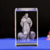Creative 3D Crystal Carving Jesus Cross Transparent Crystal Crafts Home Crystal Ornaments 5*5*8cm Factory Wholesale