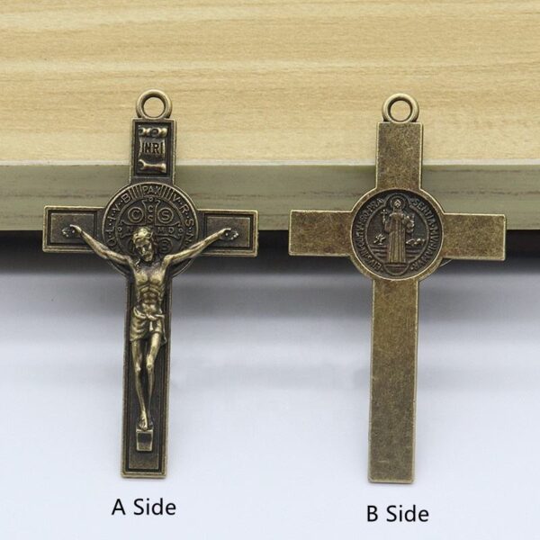 a68282d0f18f21360602ac1430f48575_H37661cd60016474e8367e867e4eff078y_avif=close&webp=close Dreamwork Religious St.Benedict Crucifix Cross Pendant Necklace Keychain Jewelry Accessories Business Promotion Craft Gift