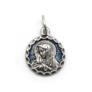 KOMI Saint Mary Miraculous Medal Pendant Octangle Oval Round Silver Virgin Mary Medals Charms Pendants for Jewelry Accessories