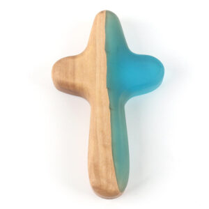 KOMI Hot Sale Hand Olive Wood Cross Ornaments Italian Olive Wood Hand Cross