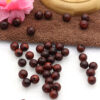 KOMI Natural Wood Beads Round Rose Wooden Bead 8mm 50pcs Pack Loose Bulk Wooden Beads for Crafts Jewelry Accessories Parts