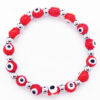 KOMI Stainless Steel Beaded Bracelet Glass Eye Bead Bracelet Diy Stretch Rope Bracelet