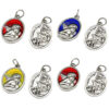 KOMI Enamel Yellow Blue Red Guardian Angels Silver Charm Pendants for Necklace Keychains Bracelet Earrings Crafts Accessories