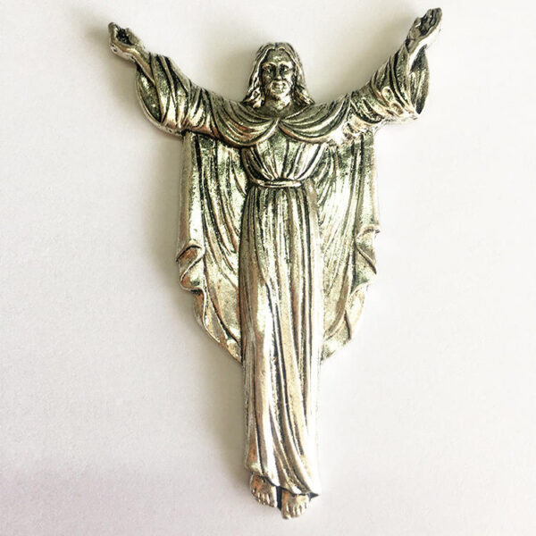 KOMI Mixed Set of 15PCS Large Jesus Geometric Square Figurines Sets in Antique Silver for Religious Jewelry Accessories Matching