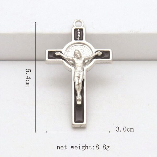b5bee874dae589557dd619d37f37ffcf_H3e3460c2334b4d6a97c76aaa78a951b8a_avif=close&webp=close Dreamwork Colorful Religious Crucifix Cross Pendant Necklace Jewelry Set St.Benedict Medal Jesus Cross Jewelry Accessories Gift