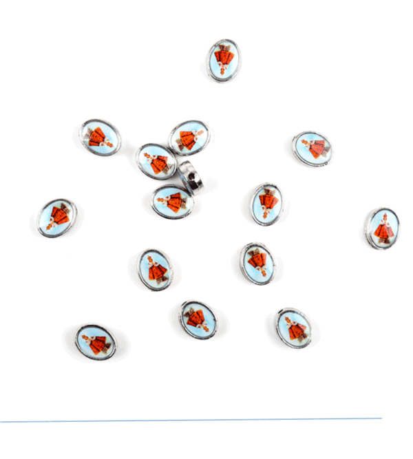 Rose Pendant Medallion Accessories Jesus Wooden Triangle Accessories Catholic Charm Religious Prayer Rosary DIY Manual Connector