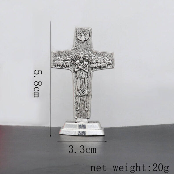 KOMI Home Decorations Collection Vintage Gold/Silver Metal Cross Table Ornaments for Souvenirs Business Birthday Craft Gift
