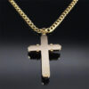 KOMI Hot Sale Classic Creative Cross Pendant Stainless Steel Men's Religious Necklace