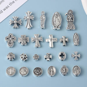 KOMI Cross Knight Madonna Alloy Beaded Collection Handmade DIY Bracelet Necklace Material Pendant Accessories