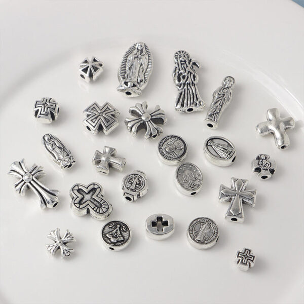 c3add271e84f50fc946b1d014267e837_Hfd5630cfa29e4c02aa7591815208bc46J_avif=close&webp=close KOMI Cross Knight Madonna Alloy Beaded Collection Handmade DIY Bracelet Necklace Material Pendant Accessories