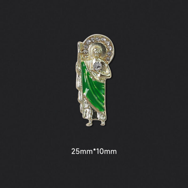KOMI New Madonna Painted Gold and Silver Nails Decorated with Alloy Diamonds Accessories