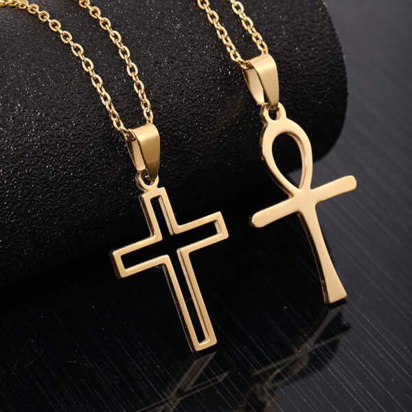 c5bf8127bc31f035c55000e2d4799efb_Hbec04bde9e2345beac83e5515c11dc1f4_avif=close&webp=close Dreamwork Fashion Stainless Steel Cross Pendant Necklace Set Titanium Steel Lover's Necklaces Coat Chain Accessories
