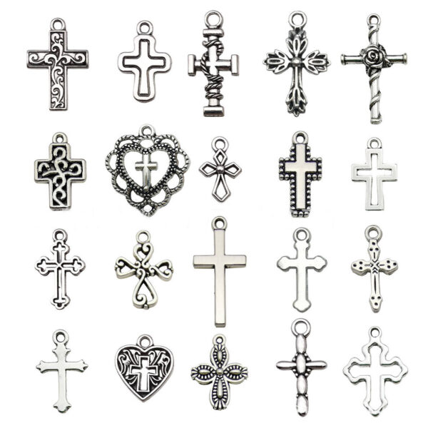 c77053a63671bdad4a3fd807b10feb9e_H305ea8ab3f2849149ea0c14c87a1a0eaC_avif=close&webp=close KOMI Silver Gold Plated Mixed Crosses Charms Pendants Jewelry Findings for DIY Keychain Bracelet Necklace Accessories