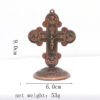 Metal Cross Crucifix Catholic Christian Bitter Catholic Jesus Eastern Orthodox Church Apostle Home Car Retro Religious Ornament