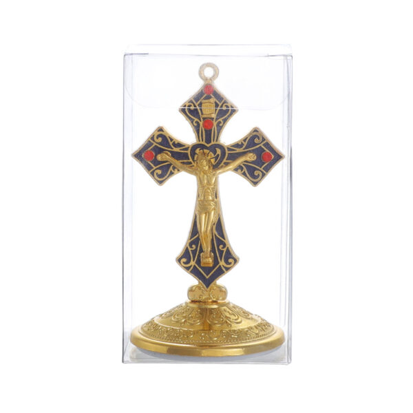 Crucifix Jesus Christ Colors Cross Statue Figurine for Car Home Chapel Decor Figurines Decoration Crafts Miniatures Ornament